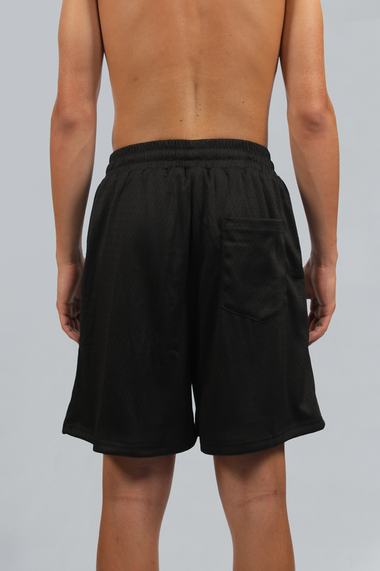 Black Mesh Shorts