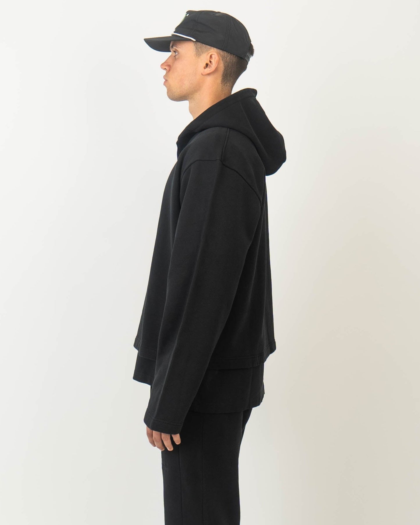 Black Boxy Hoodie