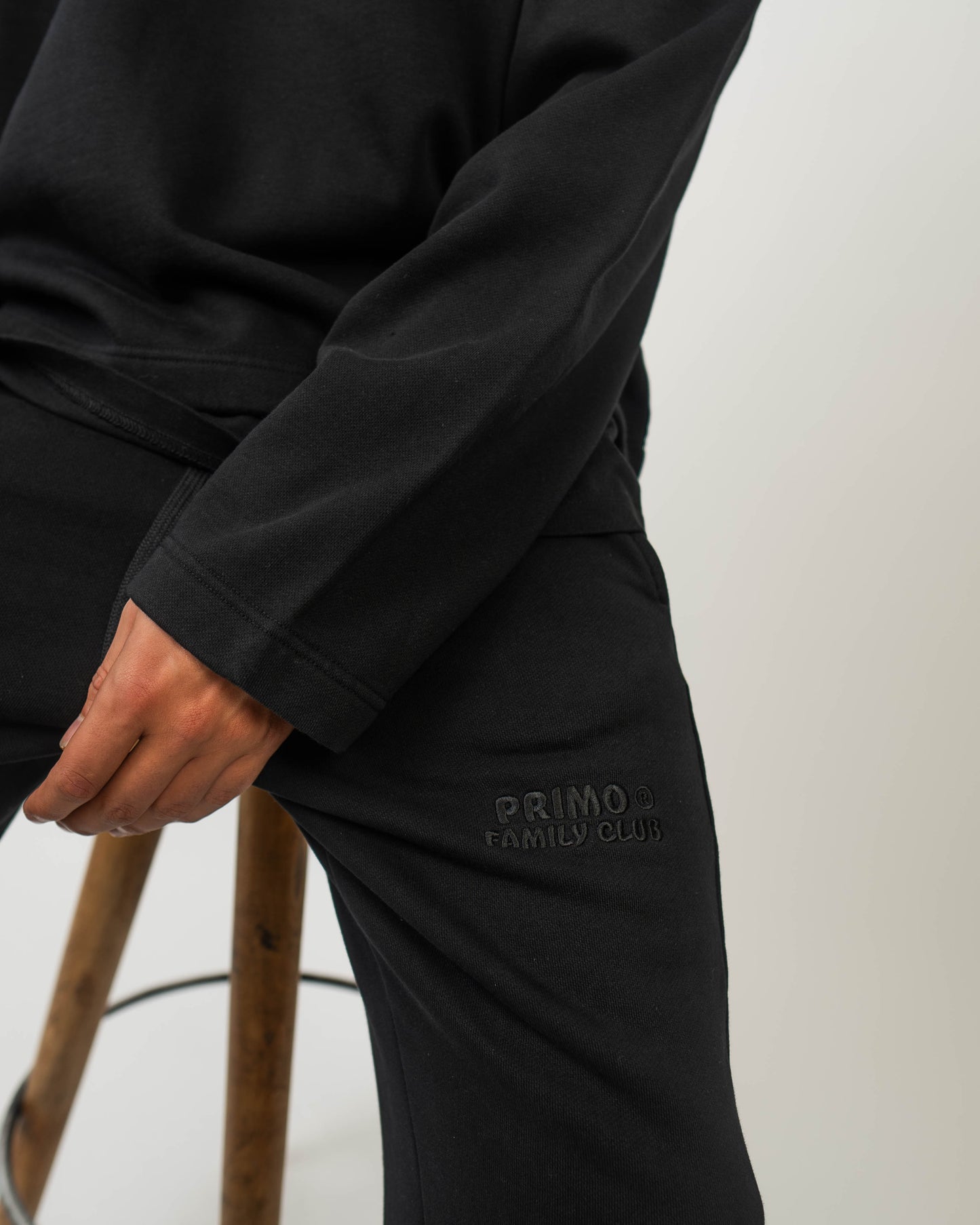 Black Split Hem Joggers