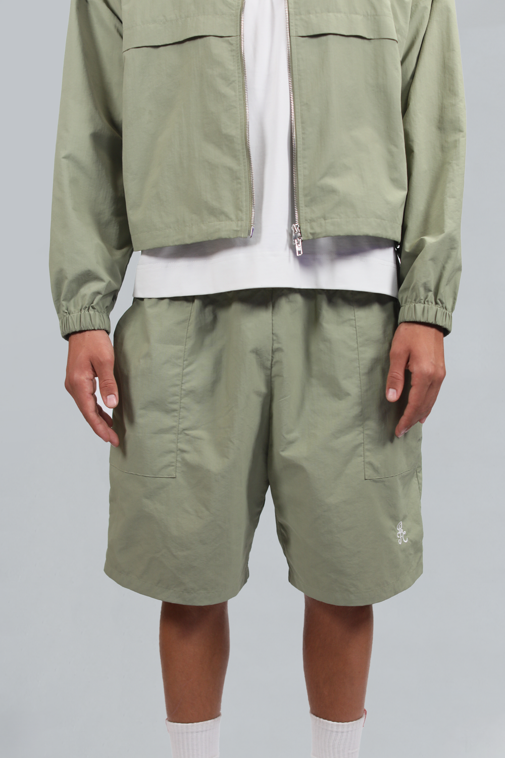 Seafoam Green Nylon Shorts