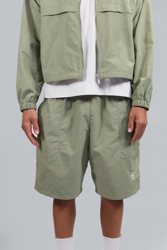 Seafoam Green Nylon Shorts
