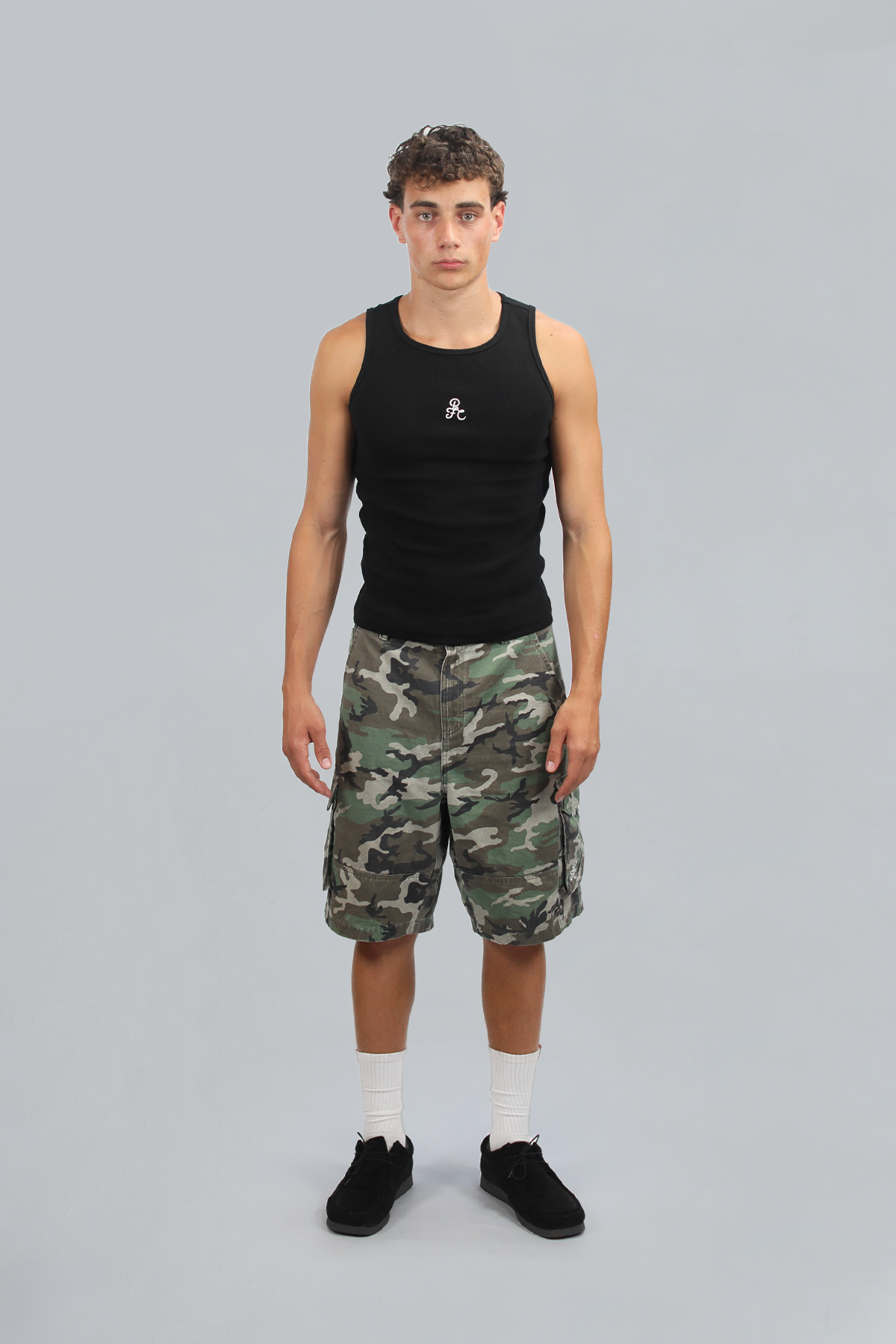 Black Ribbed Tank Top