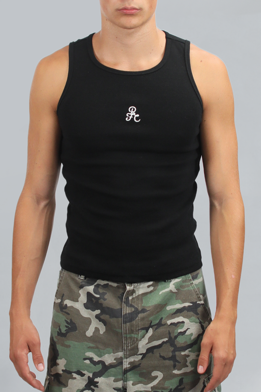 Black Ribbed Tank Top